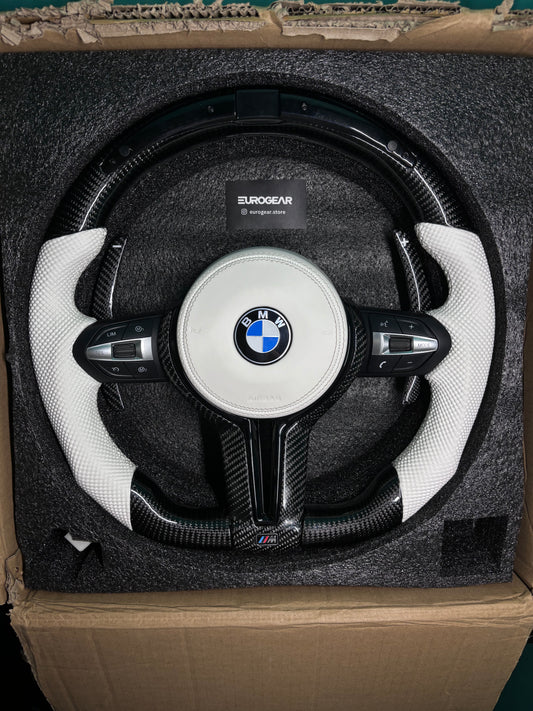 White M Performance Style BMW Steering Wheel