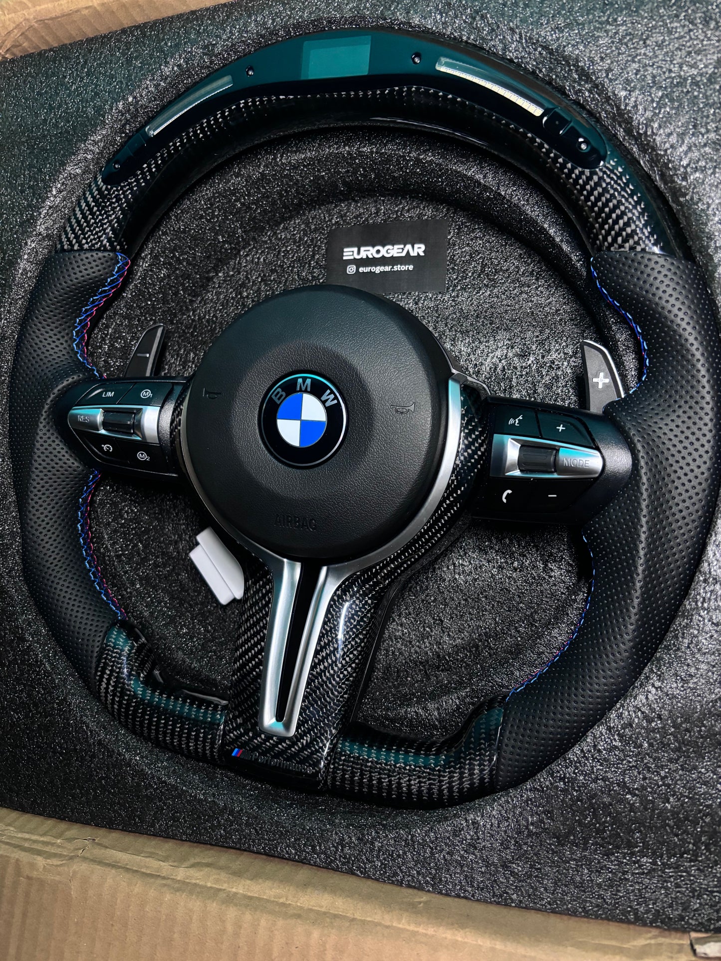 Carbon Fiber M Performance Steering Wheel For BMW (M3 Style)