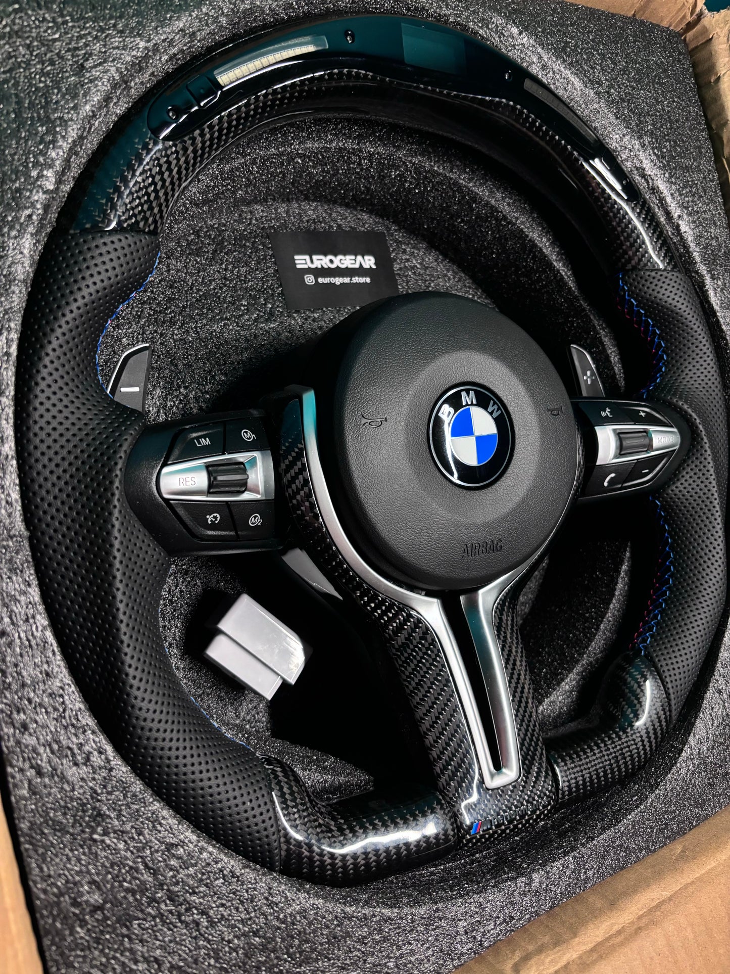 Carbon Fiber M Performance Steering Wheel For BMW (M3 Style)