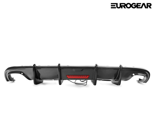 KB Style Carbon Fiber Rear Diffuser - Audi B8 A4 S Line Eurogear