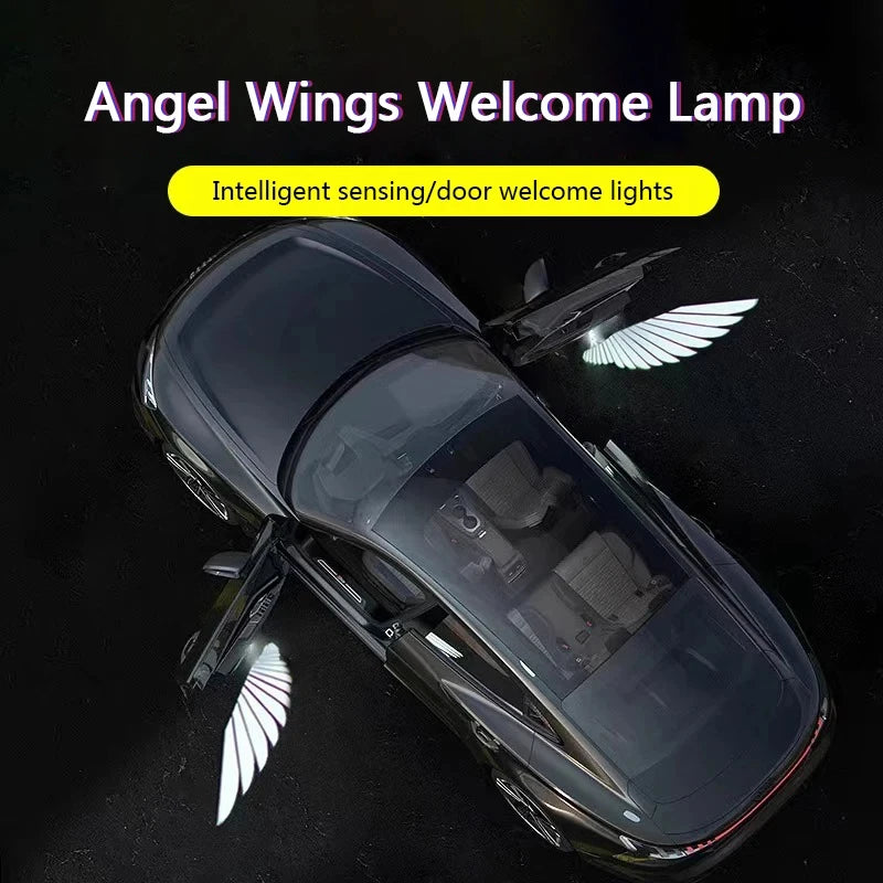 2Pcs Car Angel Wings Wireless Car Door LED