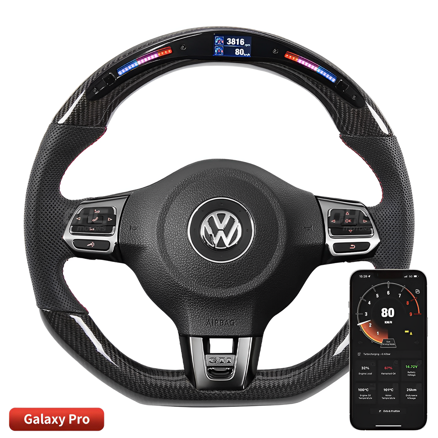 Customizable Steering Wheel for Volkswagen MK6 (GTI/GTD/R)/Jetta MK6 GLI