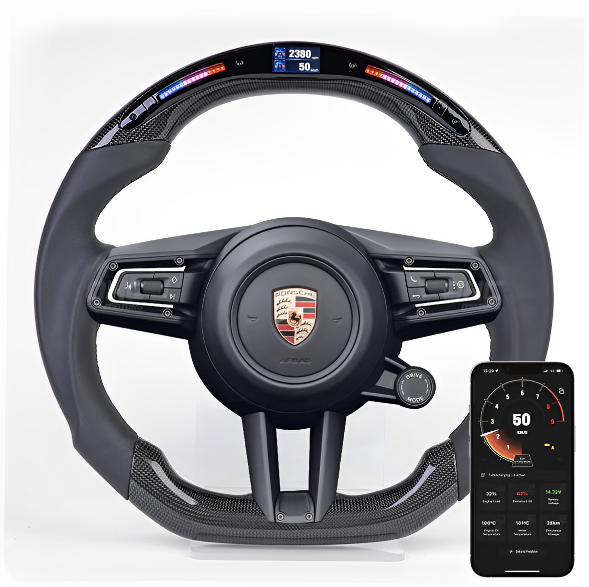 Customizable Porsche 911 (992) Style Steering Wheel