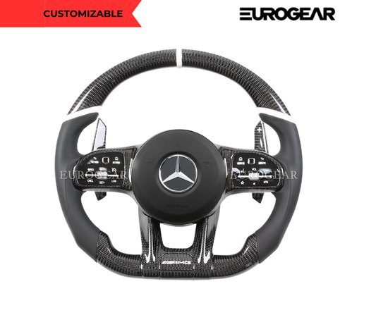 Customizable 2020 AMG Performance Style Steering Wheel for Mercedes-Benz (Fits All Models 2010+ with Upgrade package)